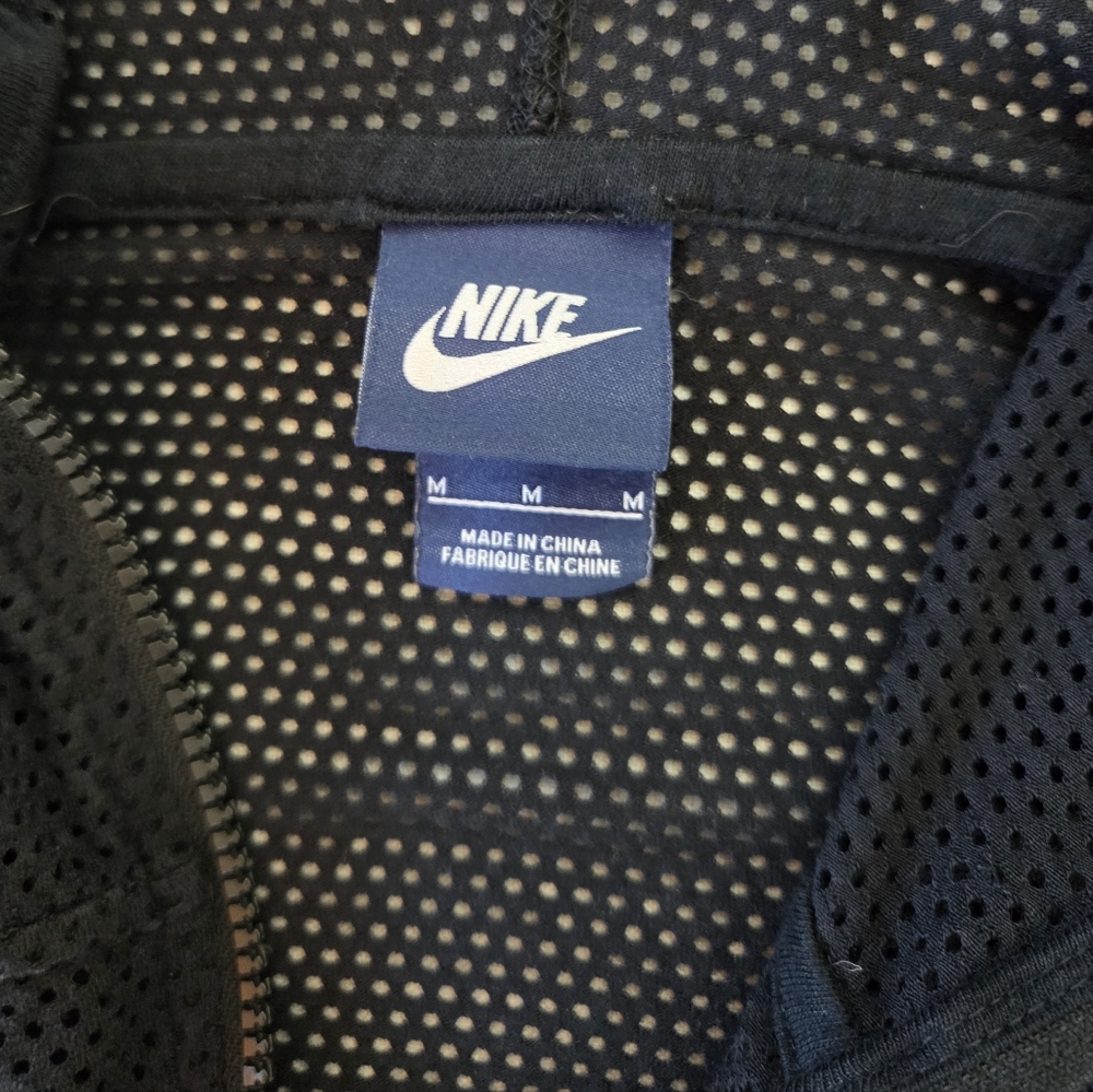 Nike Vintage Y2K Mesh Full Zip Black Hoodie Womens Medium Sweatshirt Streetwear - Picture 5 of 16